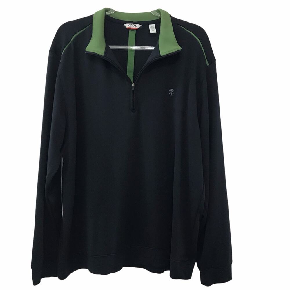 Izod Performx Quarter Zip Navy Pullover Shirt - XL
